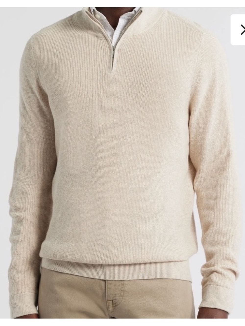 Nordstrom Cotton & Cashmere Quarter Zip Sweater